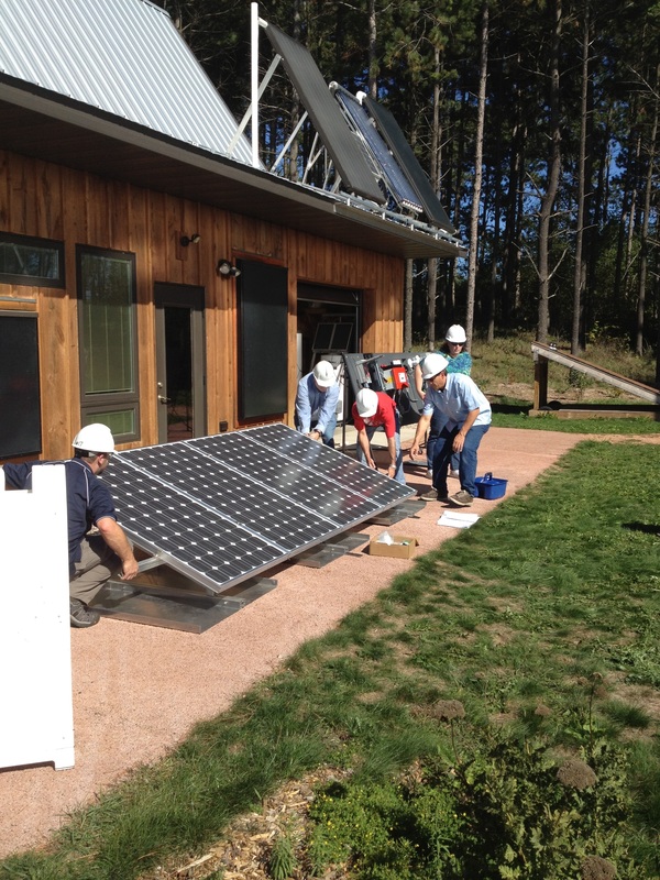 solar panels for log cabin installation